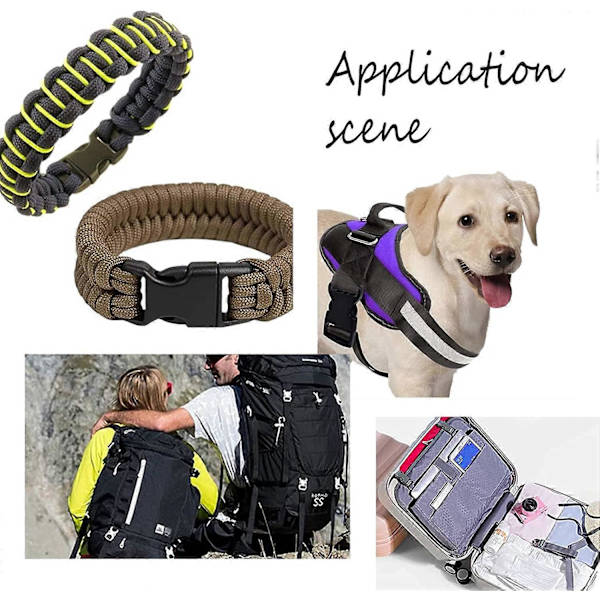 130 st 13 Färger Släppspännen, 1/2 Tum Plastspänne Ersättning Snabb Släpp Dubbel Justerbar Snap Clips för Paracord Armband Bagageband