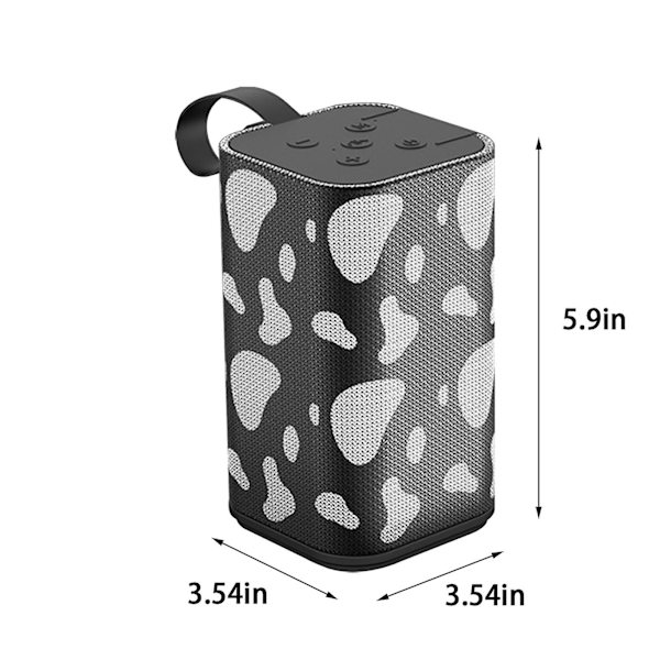 IPX7 bærbar Bluetooth-høyttaler True Wireless Stereo BT5.0 Surround Sound-høyttaler for festcamping (svart)
