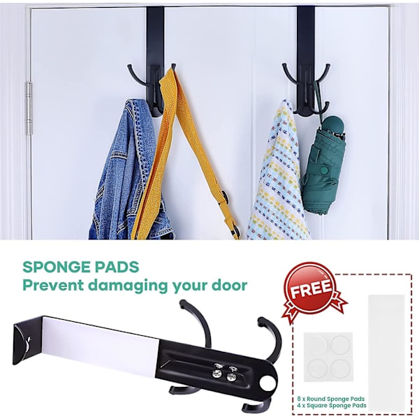 Over The Door Hooks 2 Pack Heavy Duty Dør Hanger Over Door Hooks Til Ophængning