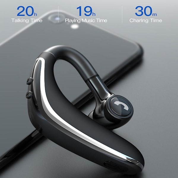 Langattomat V5.0 Bluetooth-kuulokkeet korvan sisäiset kevyet kuulokkeet - musta
