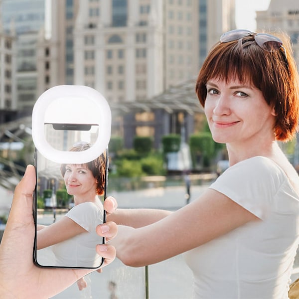 Nytt mobiltelefonfylllys, LED Live Selfie Ring Gave, Beauty Selfie Lading Mini Fylllys, Vitenskap og teknologi belysning