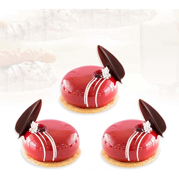 Silikonform för Bakning 8 Hål 3D Sten Rund Form Silikon Mousse Cake Pop Form, Icke-Klibbig Godis Choklad Gelé Bakform, Bakverk Ost