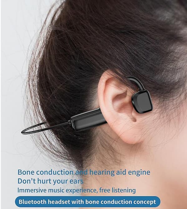 Beinledning Hodetelefoner Bluetooth - Trådløst Open-Ear Headset-Rød
