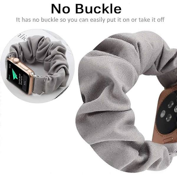 Kompatibel Apple Watch Series 7 41mm Scrunchie-band, Mjukt Tryckt Elastiskt Scrunchie-band för Apple Watch Series 7/SE/6/5/4/3/2/1 38mm 40mm 41mm