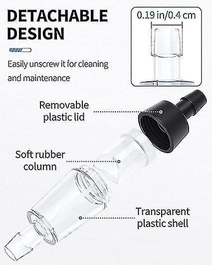 6 st akvarium envägs backventiler akvarium luftpumptillbehör, svart
