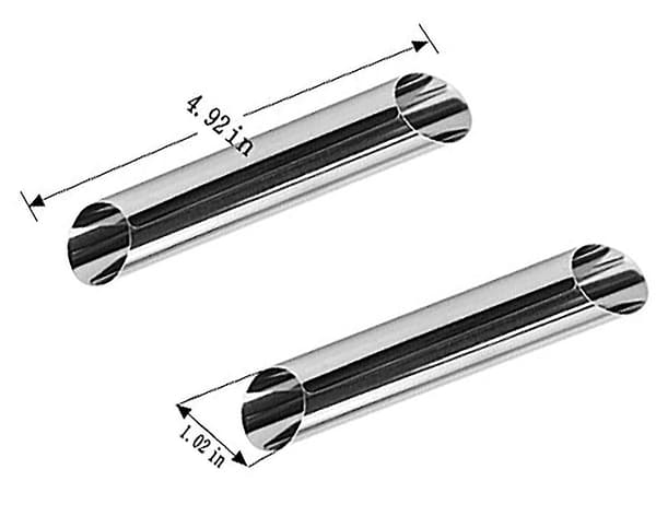 Rustfrie stålrør, non-stick belegg, DIY Cannoli-former, diagonalformet, sett med 16