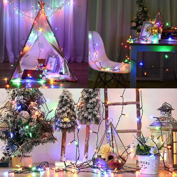 Julelys Multicolor, 17.94' 50 Led Julelys, Batteridrevne Julelys
