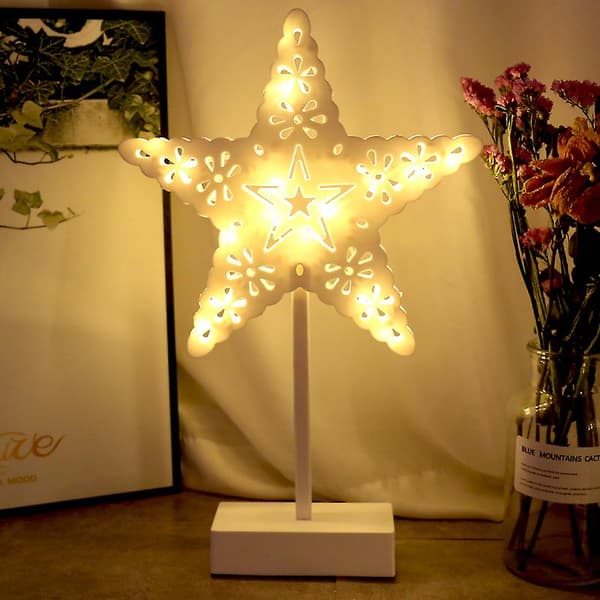 LED stjernelampe 29cm med lyspære