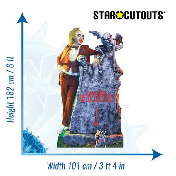 Pappfigur - Beetlejuice - 90 cm - Halloween-dekorasjon - Flerfarget