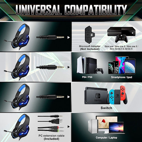 Gaming Headset Gaming Pc Hörlurar