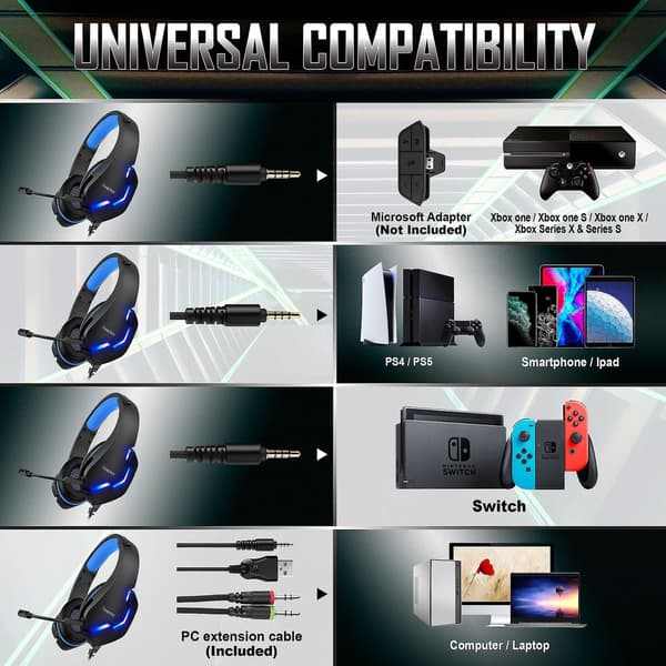 Peliheadset Gaming Pc -kuulokkeet