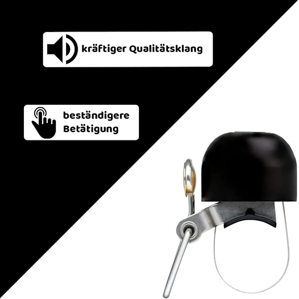 Polkupyörän kello, ruostumaton teräs, vintage messinkikello, selkeä ja voimakas, sopii maantiepyörän kelloon, maastopyörän kelloon, sähköpyörän kelloon, musta