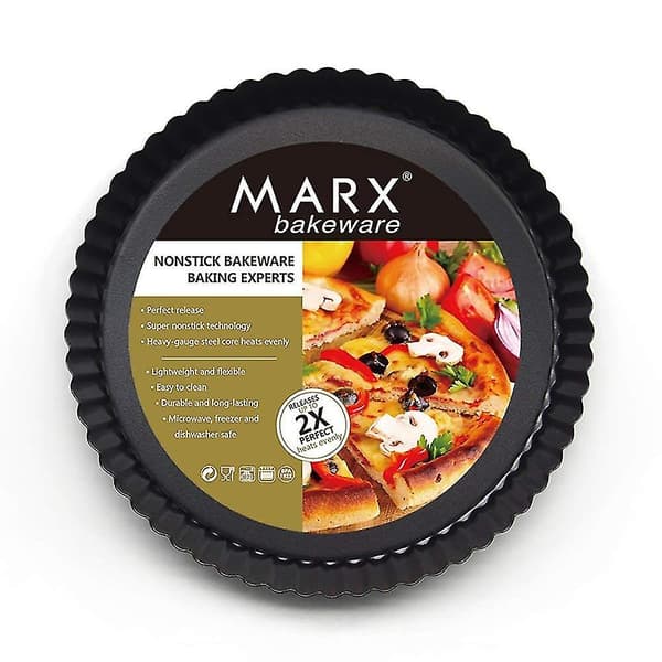 2 stk. 22,4 cm Non-stick Avtakbar Løs Bunn Quiche Terteform, Tertepaiform