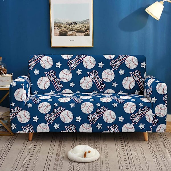 Fargerik mønstret sofaovertrekk Supersterkt elastisk støvtett sofaovertrekk 3 seter
