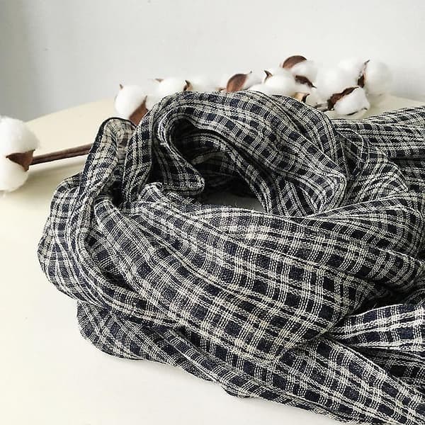 Skjerf i bomull eller lin, lett sjal unisex, perfekt gave til alle