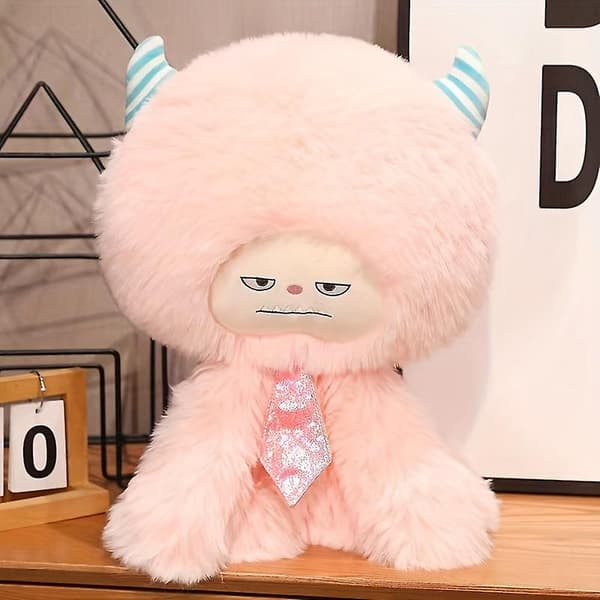 Snömonster Plysch Leksak Docka Kreativ Flicka Sovkudde Som Present（Vit）