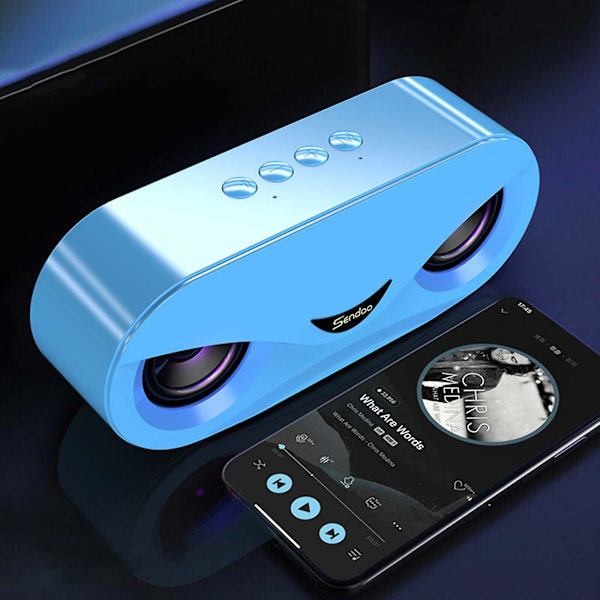 Rea-utbud M6Led Sju-färgsljus Trådlös Bluetooth-högtalare (Blå)