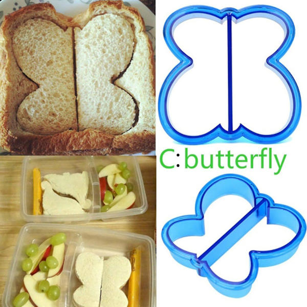 Cutter Mold Dyreformet Øko-venlig Silikone DIY Tegneserie Mønster Bageform til Sandwich BoSaiD