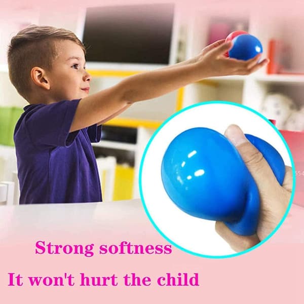 4 stk. Glow Sticky Balls til loftet Stress Relief Luminescerende bolde（Kattesæt-hjerte-guld）