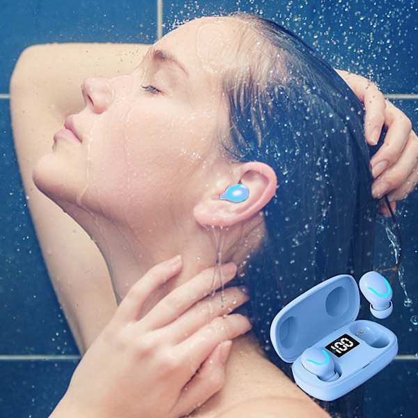 Smarte trådløse Bluetooth-hodetelefoner og svettebestandige Macaron-fargede in-ear-touchs digitale hodetelefoner