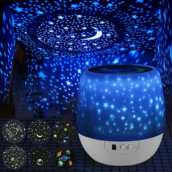 Night light 6 films LED projector starry sky, lamp night light for gift