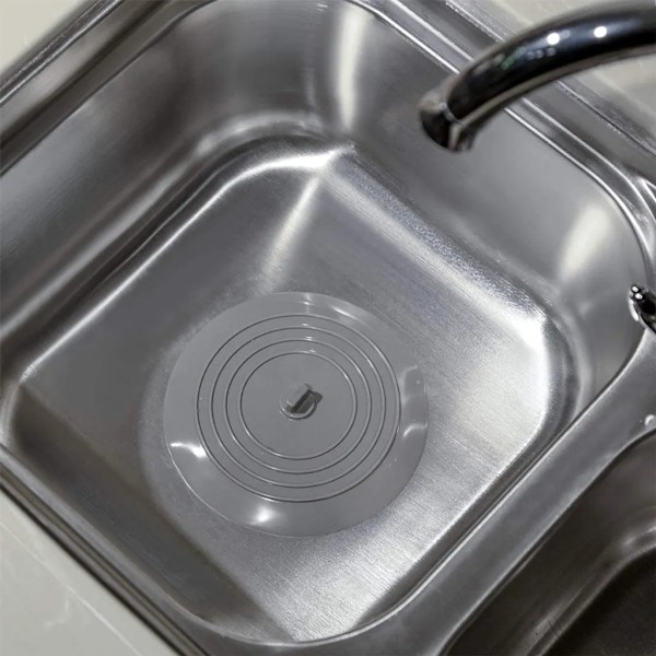 Köksho Strainer Set Universal Silikon Avloppsplugg Skydd Avloppsplugg Köksmatsmullekollektor – Grå