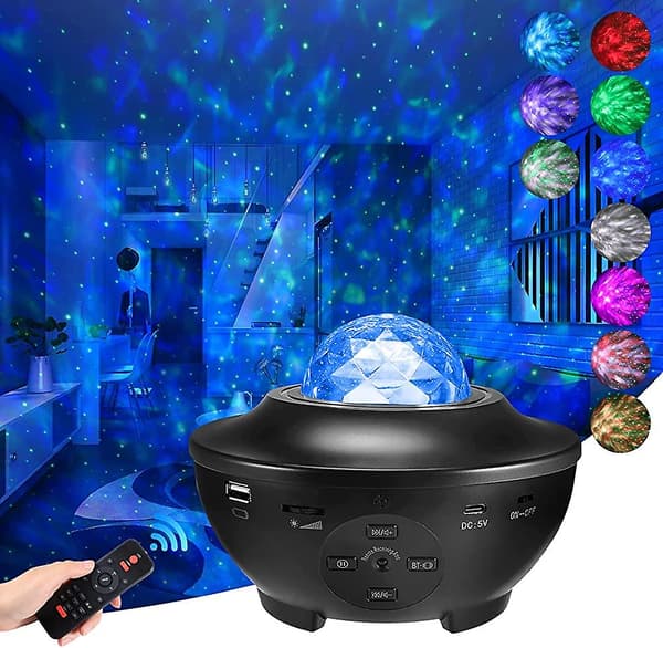 Stjerneprojektor Ocean Wave Nattelys Led Projektorlys Galaxy Belysning Acsergery Gave