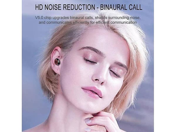 Alin218-4 True Wireless Bluetooth-øretelefoner (i øret - mikrofon - sort)