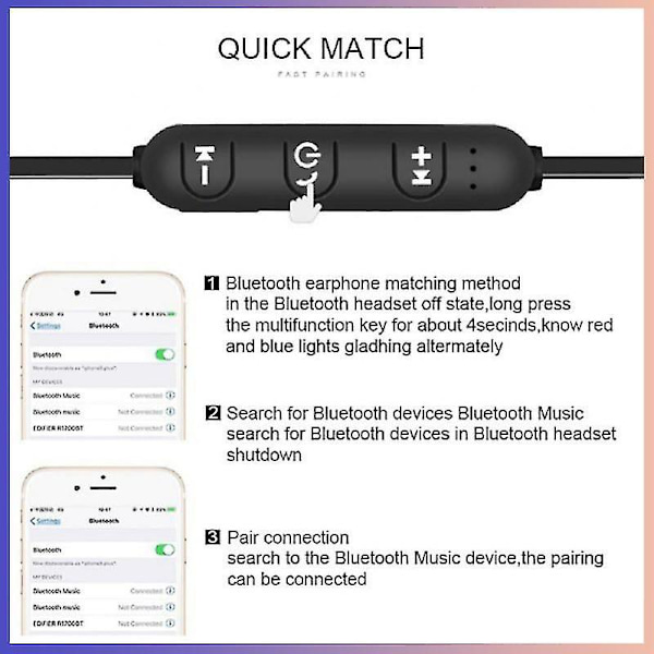 Trådløs magnetisk Bluetooth-headset Fitness Sport-headset håndfri mikrofon støjreduktion Gaming-headset til CS PC bærbar computer