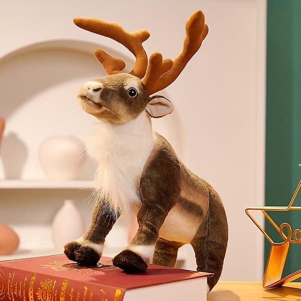 Söta simulerade älgdocka plyschleksak jul hjortdocka barn tröstdocka julklapp（Vanlig paragraf）