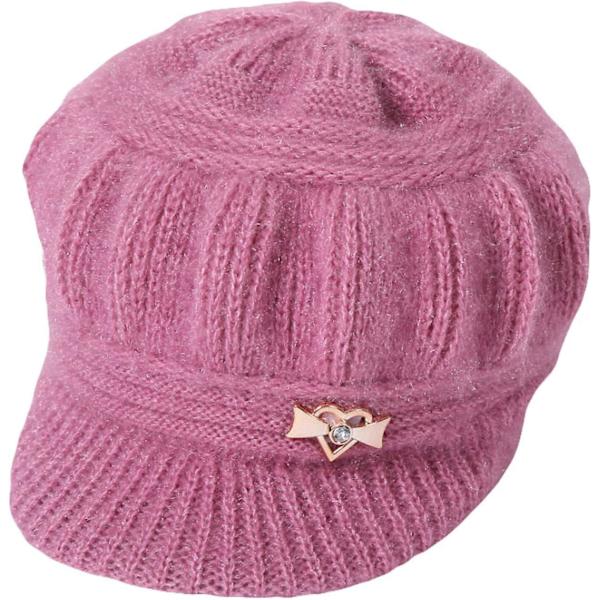 Baret Huer til Kvinder Blød Varm Hæklet Strikkede Baretter Atumn Vinter Hue Hue Mode Strikkede Kalot Elegant Græskar Hat（One Size，Lilla 2）