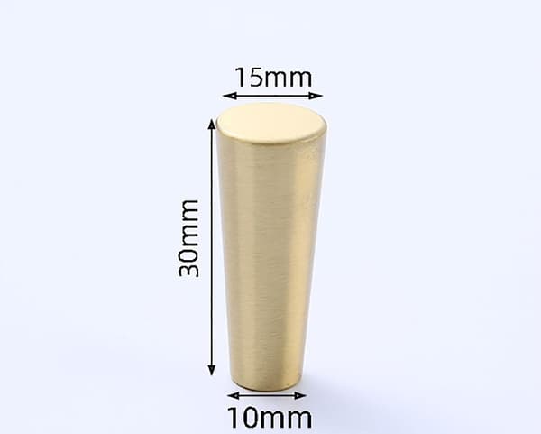 4-pak guld dekorative vægkroge børstet messingkroge 30 mm x 15 mm til badeværelse (tilspidset)