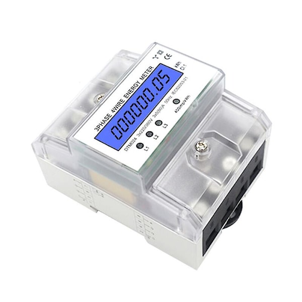 MSBD 220V/380V Energimåler DTM024 Wattmeter Trefase 4P KWh Elektrisk Digital Måler med LCD 20-80A