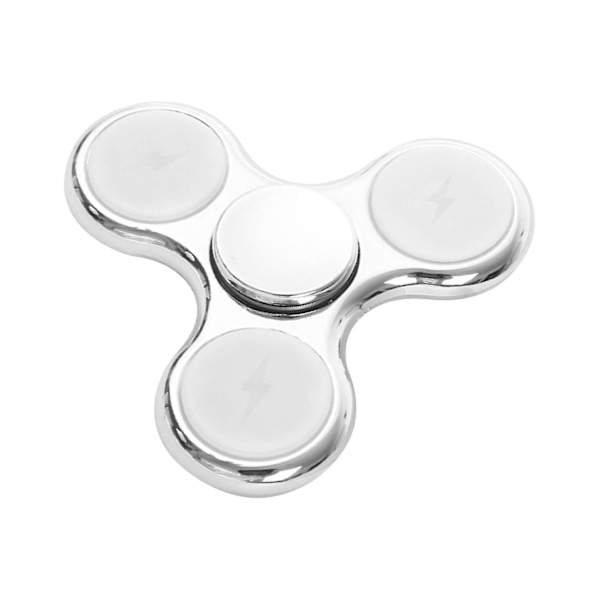 3-bladig LED-ljusfingerrotation leksak - Vit barn fingertopp gyroskop