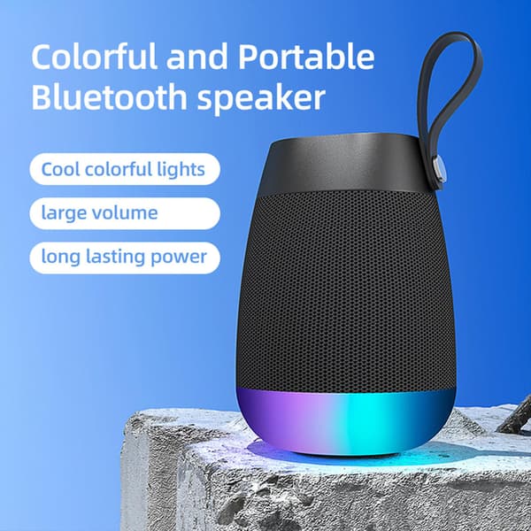 Trådløs Bluetooth-høyttaler Subwoofer med LED-stoff Liten lyd