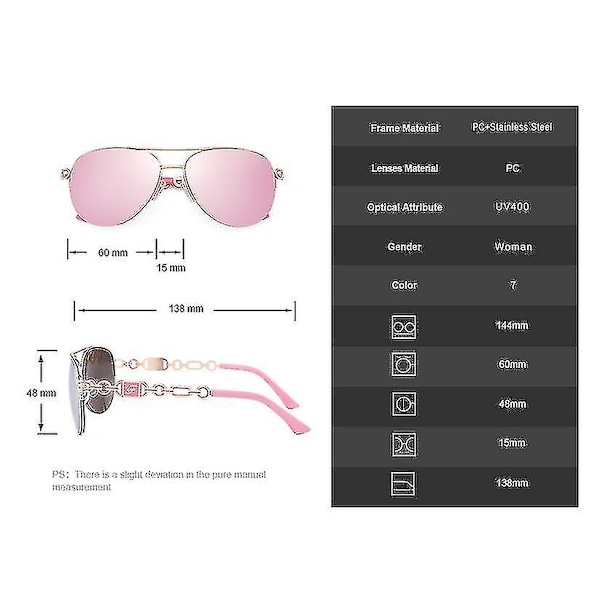 Polariserede Aviator Solbriller, letvægts Metal Stel Solbriller Uv400