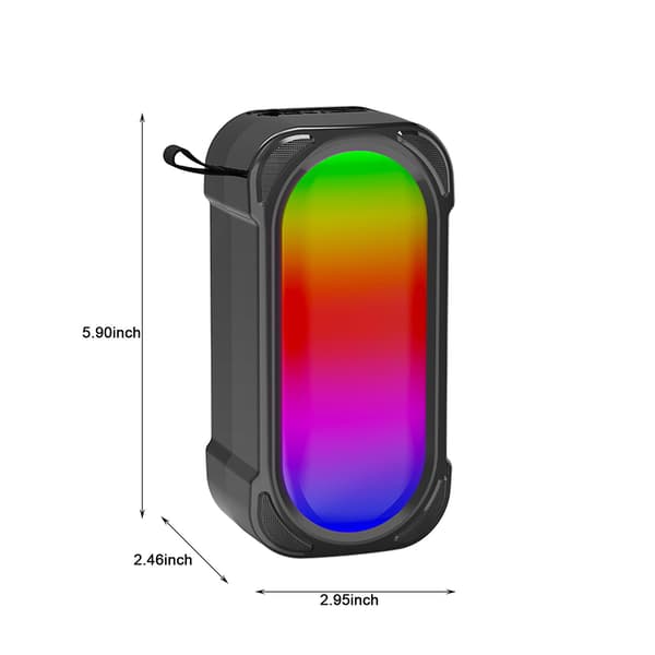 Bluetooth-højttaler, LED-farvelys, trådløs Bluetooth-lydsubwoofer, bærbar udendørs Bluetooth-minihøjttaler, lang batterilevetid