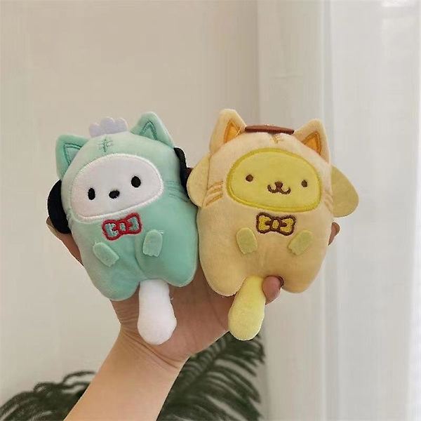 Sanrio Kuromi Ristipukeutuva Kissa Nukke Avaimenperä Reppu Riippuva Pehmolelut（A6 Avaimenperä）