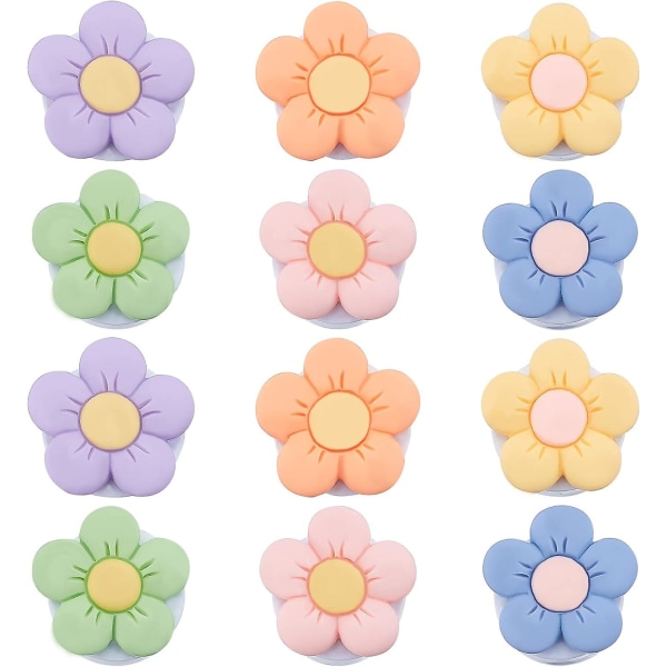 Billuftfräschare Ventilationsklämma 12 vackra blommor Bilventil Entrain Doftdyna för flickor och damer