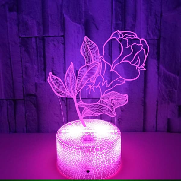 16 farver blomsterlampe, skiftende lysstyrkejustering