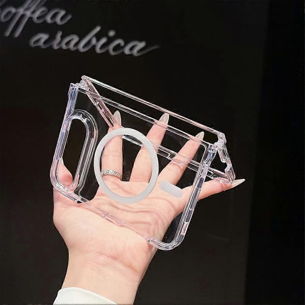 Magnetiskt mobilskal kompatibelt med iPhone Duo Akryl Transparent Sömlöst Transparent.