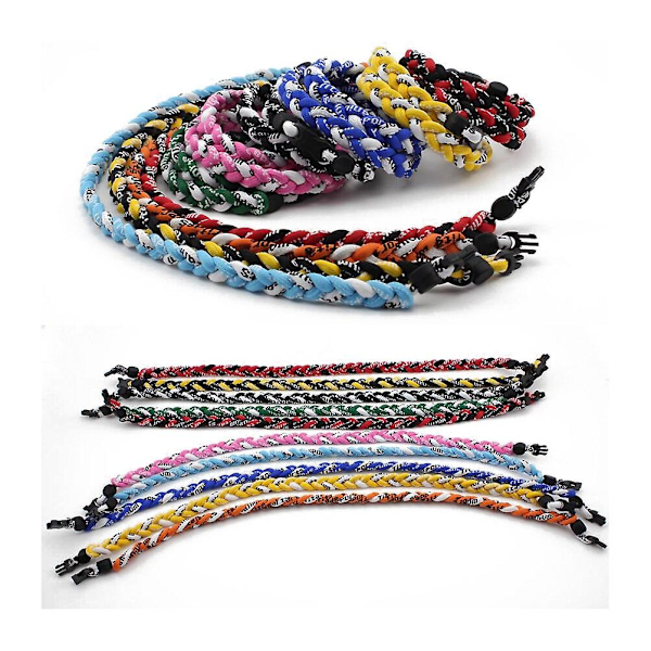 Titanium Ionic Flätad Sport Halsband för Baseball / Softball / Fotboll (Svart)（Svart）