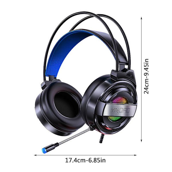Headset för datorspel (flerfärgad)