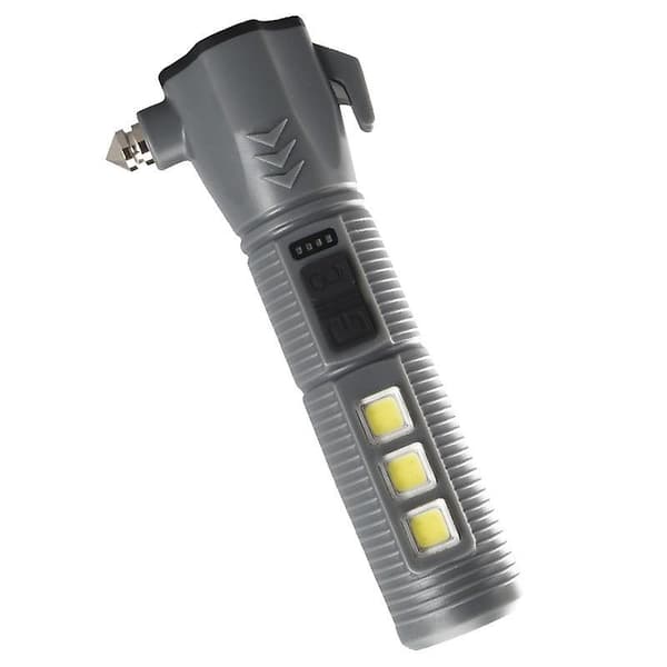 1 kpl USB-ladattava taskulamppu, vedenpitävä hätävasara, työvalo
