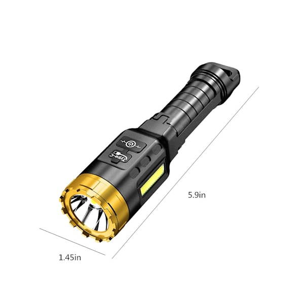 Lommelygte LED lommelygte lommelygte USB genopladelig（G）