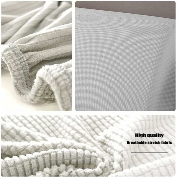 Sengegavl, oppustelig hovedgærdebetræk, almindeligt betræk, elastisk støvbetræk til polstret sengegavl 110-130 cm (hvid) - Bliv rig