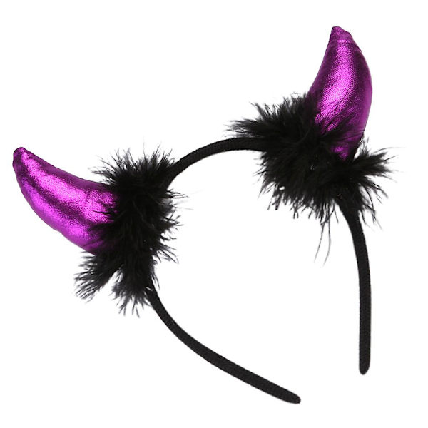 Voksen Børn Halloween Djævel Pandebånd Cosplay Kostume Fancy Party Glitter Demo（3）