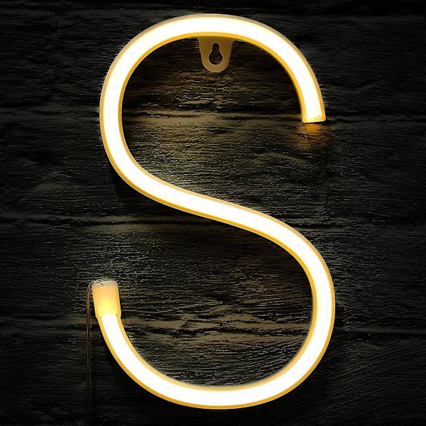 Led Neon Taklampe Alfanumerisk Symbol Neon Lys Med Trådløs Fjernkontrollbryter