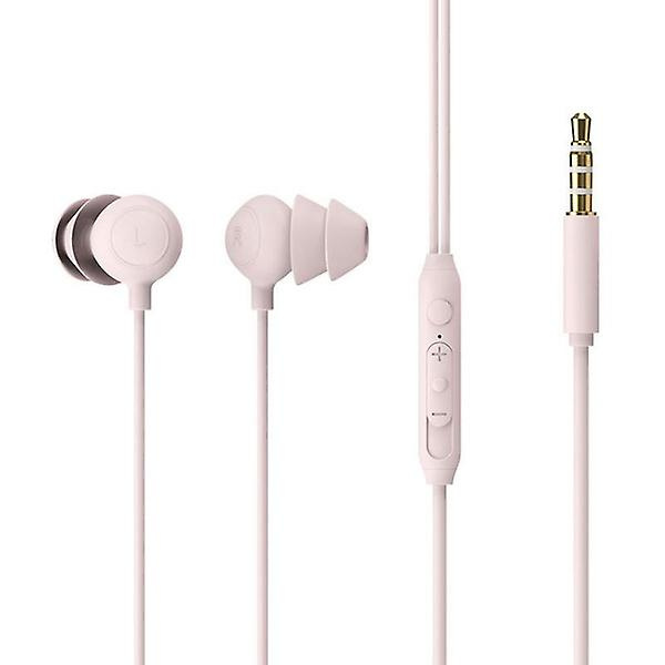 3,5 mm:n/tyyppi-c:n langalliset kuulokkeet, unohdu hifi-kuulokkeet, bassoäänen stereovaimennuskuulokkeet mikrofonilla, vaaleanpunainen