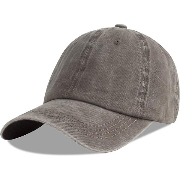 Unisex-baseball-lippis 100 % puuvillaa, sopii miehille ja naisille, pesty denim, säädettävä isän hattu Heilwiy lahja